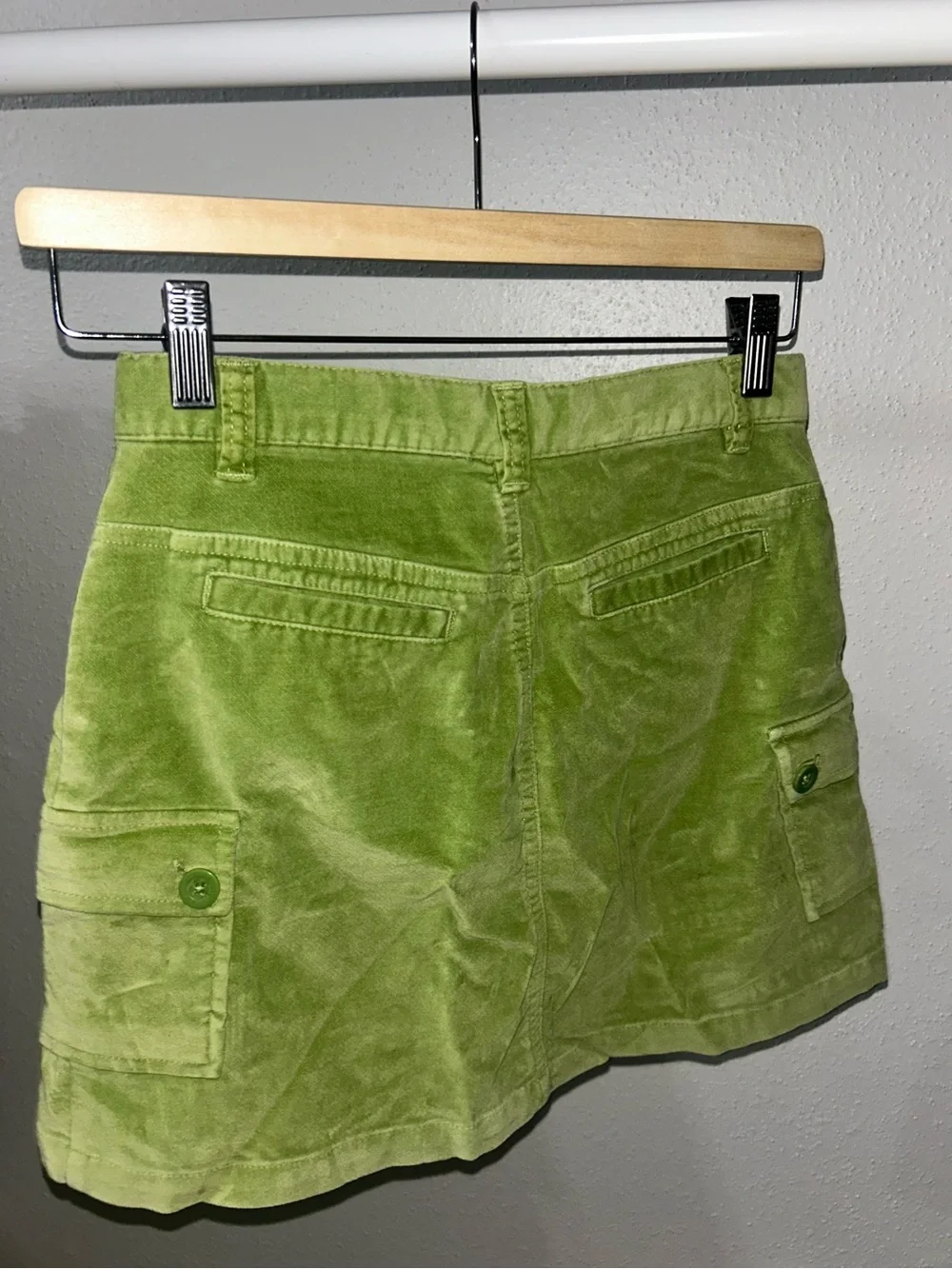 GAP Olive Green Corduroy Cargo Mini Skirt